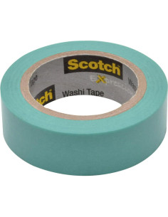 Cinta Washi Scotch 1.5 cm x 10 m Azul Pastel para Manualidades 2