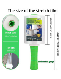 Película de Estiramiento CHUANGDANG 12.95cm x 304.8m 4 Rollos 2