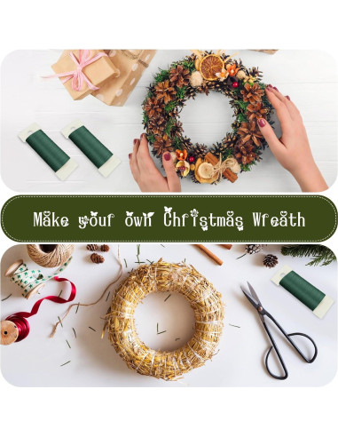 Alambre Floral Verde 22 Calibre 34.6 Metros CdbC para Manualidades