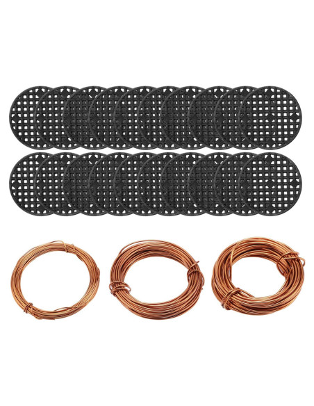 Juego de Herramientas para Bonsai Messar - Alambre de Aluminio 30m y 20 Almohadillas