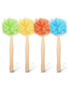 4 Cepillos de Espalda de Lufa Patelai con Mango Largo 88 cm