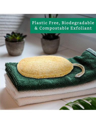 Esponjas Exfoliantes de Lufa Natural - Paquete de 3 - Biodegradables