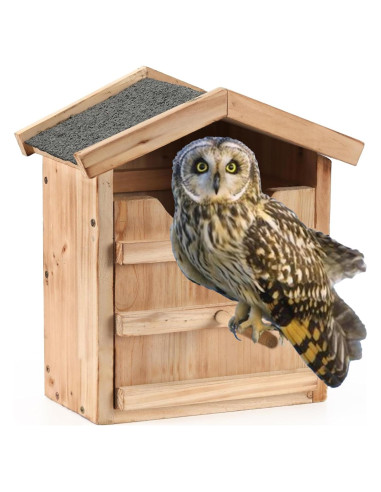 Caja de Madera para Búhos y Cernícalos YYYUAN - Grande 22x16.5x30cm