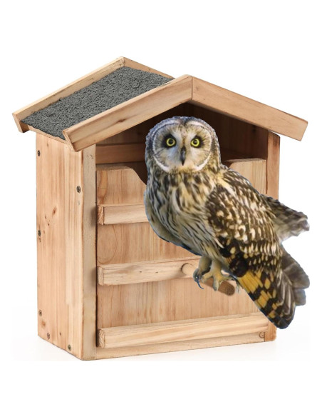 Caja de Madera para Búhos y Cernícalos YYYUAN - Grande 22x16.5x30cm