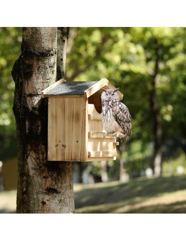Caja de Madera para Búhos y Cernícalos YYYUAN - Grande 22x16.5x30cm