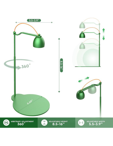Terrario con Luz LED FZONE - Micro Paisaje Ajustable 19-40 cm