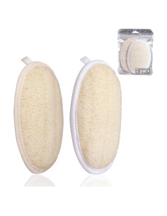Esponjas de Ducha Exfoliantes de Luffa Natural - 2 Piezas