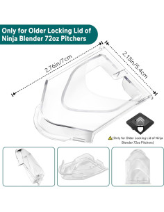 Tapa de Vertedor Compatible Ninja 72oz - Reemplazo BL500 BL660 2