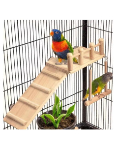 Plataforma de Hábito para Aves SMICEM con Columpio y Escalera