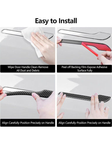 Cubiertas para Manijas de Puerta Tesla Model 3/Y 4 Piezas 2017-2025