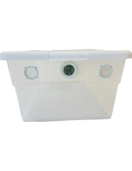 Terrario Ventilado 16 Cuartos BugzyBugs con Higrómetro y Ventilación