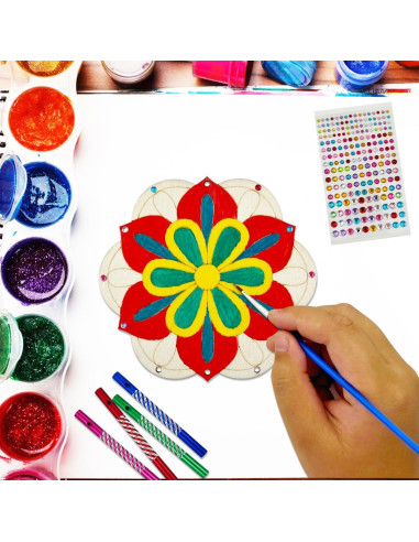 Kit de Campana de Viento Mandala JEKEJIAJIU 24 Piezas DIY