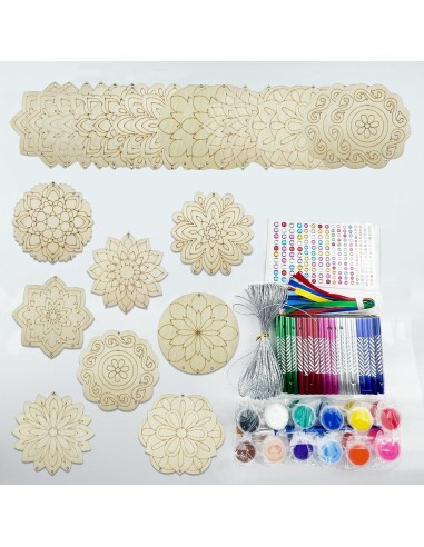 Kit de Campana de Viento Mandala JEKEJIAJIU 24 Piezas DIY