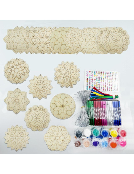Kit de Campana de Viento Mandala JEKEJIAJIU 24 Piezas DIY