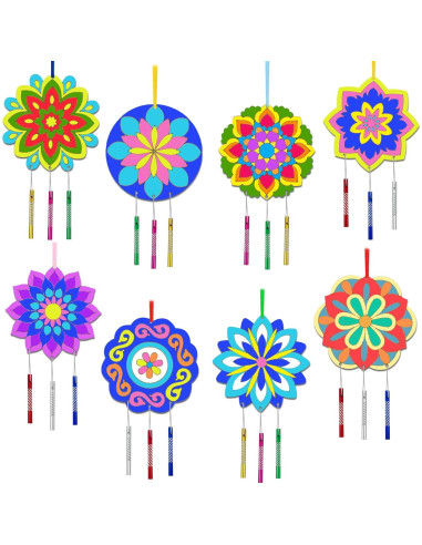 Kit de Campana de Viento Mandala JEKEJIAJIU 24 Piezas DIY