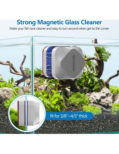 Limpiador Magnético de Cristal para Acuario Fishkeeper 7x7 cm 2