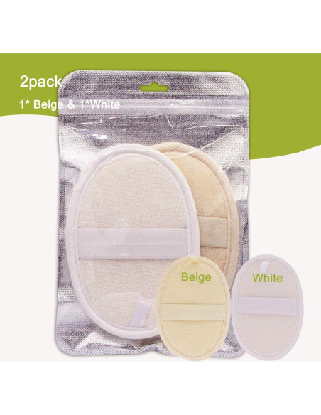 Esponjas de Ducha Exfoliantes de Luffa Natural - 2 Piezas