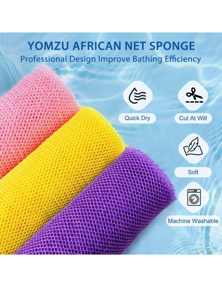 Esponja Exfoliante de Red Africana YOMZU - 6 Piezas