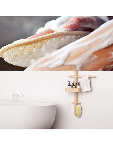 Esponjas de Ducha Exfoliantes de Luffa Natural - 2 Piezas