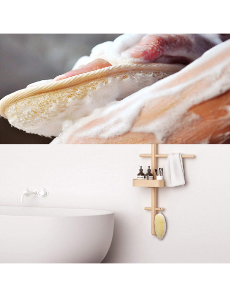 Esponjas de Ducha Exfoliantes de Luffa Natural - 2 Piezas