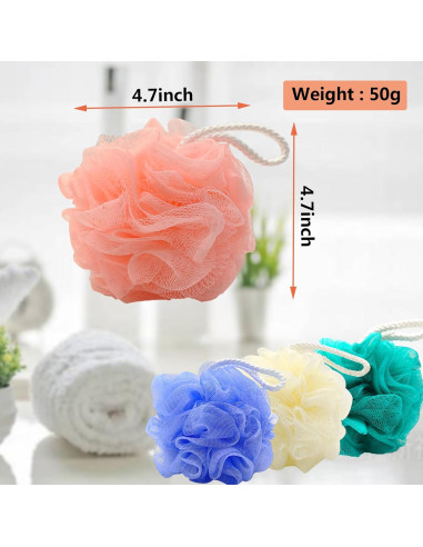 Juego de 4 Esponjas de Lufa Exfoliantes Petiy Beauty