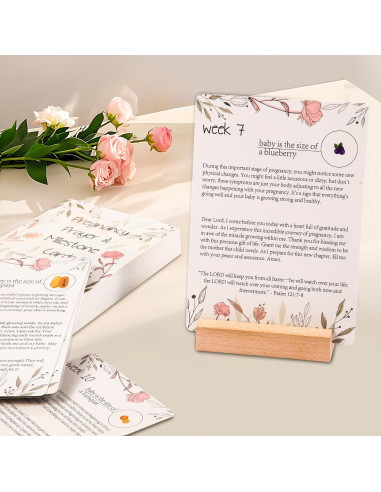 20 Tarjetas de Oración para Embarazo EIHFHIE 12.7x17.3cm