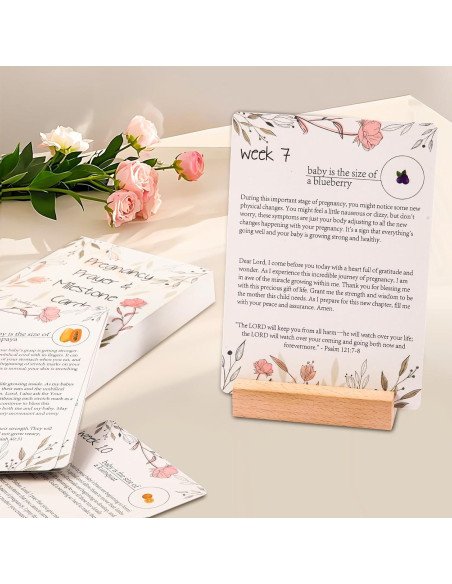 20 Tarjetas de Oración para Embarazo EIHFHIE 12.7x17.3cm