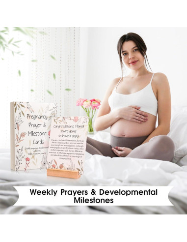 20 Tarjetas de Oración para Embarazo EIHFHIE 12.7x17.3cm