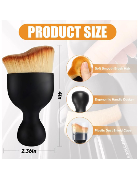 Cepillo de Detalle de Coche Woyuosn - Microfibra Doble Uso