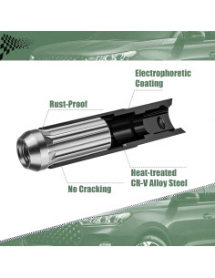 Llave de Tuercas 7 Estrías Glorider 1/2" Acero CR-V Negro 2