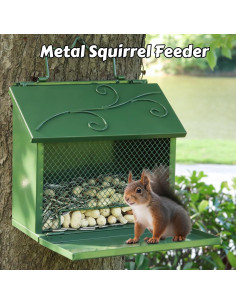 Comedero para Ardillas de Metal Gavinjitao Resistente al Aire Libre 2