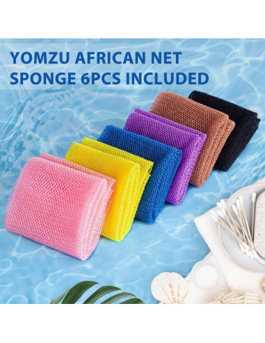 Esponja Exfoliante de Red Africana YOMZU - 6 Piezas
