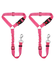 Cinturón de Seguridad para Mascotas Genérico - Paquete de 2 - Ajustable y Reflectante