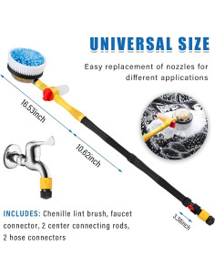 Cepillo de Lavado de Autos Rotativo Ziciner con Espuma Automática 2