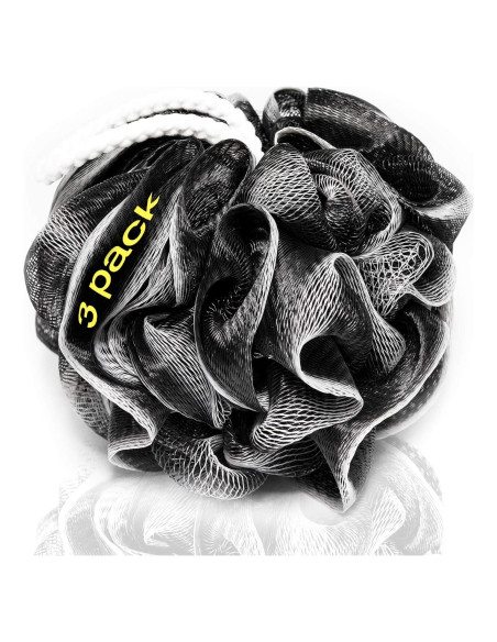 Esponjas de Ducha XXL 90g Tilcare - 3 Pack Exfoliantes con Carbón