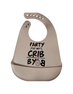 Babero de Silicona para Bebé Unisex BYOB Libre de BPA Beige