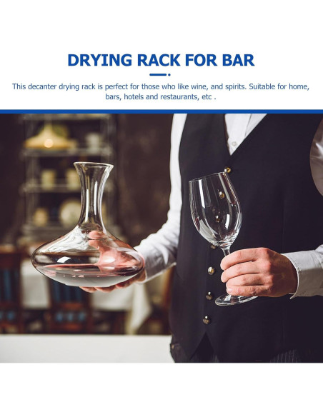 Soporte para Secar Decantadores de Vino Kichvoe - Acero Inoxidable