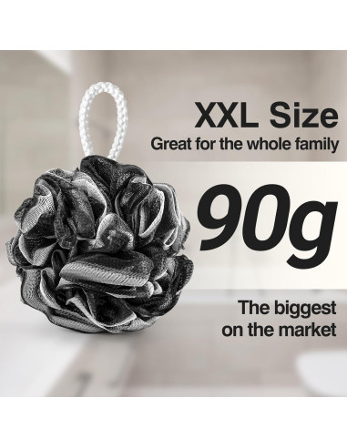 Esponjas de Ducha XXL 90g Tilcare - 3 Pack Exfoliantes con Carbón