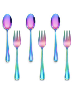 Set de Cubiertos para Niños LIANYU 6 Piezas Acero Inoxidable