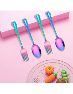 Set de Cubiertos para Niños LIANYU 6 Piezas Acero Inoxidable 2