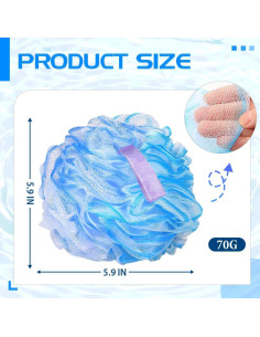 Esponjas de Lufa Exfoliantes SpiralScgv - Paquete de 4 Multicolor 2