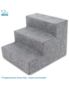 Cubierta de rampa para perros Best Pet Supplies 3 escalones gris 2