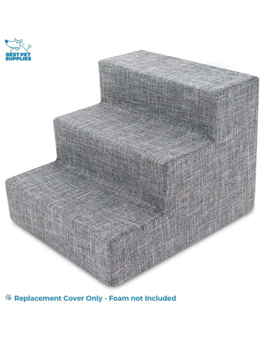 Cubierta de rampa para perros Best Pet Supplies 3 escalones gris