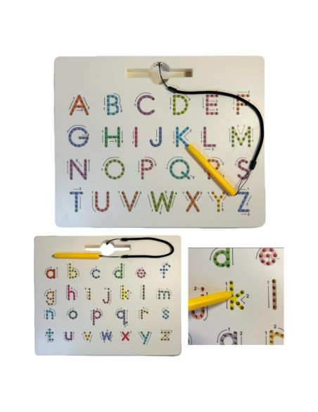 Tablero Magnético de Trazado de Letras Channie - Doble Cara 30.99x25.4cm