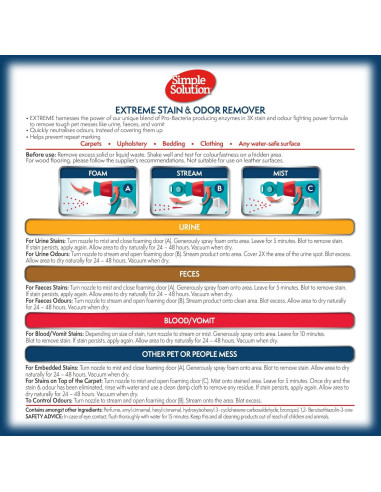Limpiador Enzimático Eliminador de Manchas y Olores para Mascotas 946 ml