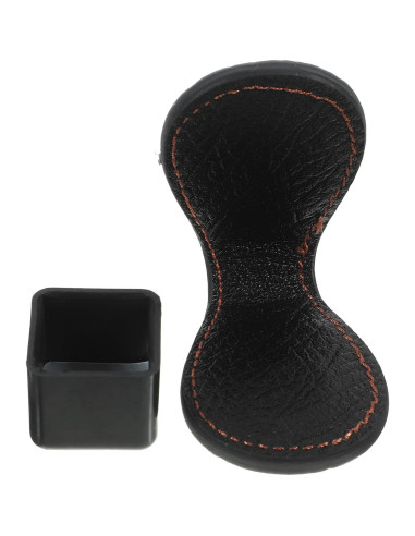 Soporte de Tiza Magnético Kisangel para Billar - Cuero Negro