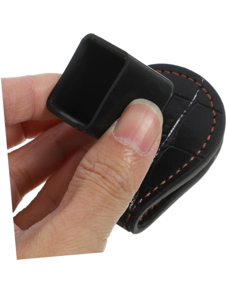 Soporte de Tiza Magnético Kisangel para Billar - Cuero Negro