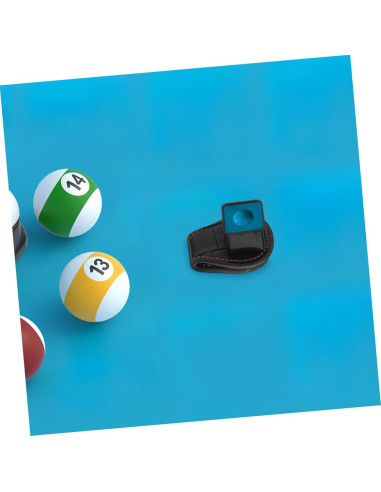 Soporte de Tiza Magnético Kisangel para Billar - Cuero Negro