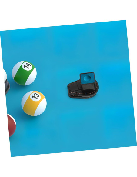 Soporte de Tiza Magnético Kisangel para Billar - Cuero Negro