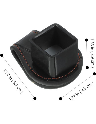 Soporte de Tiza Magnético Kisangel para Billar - Cuero Negro